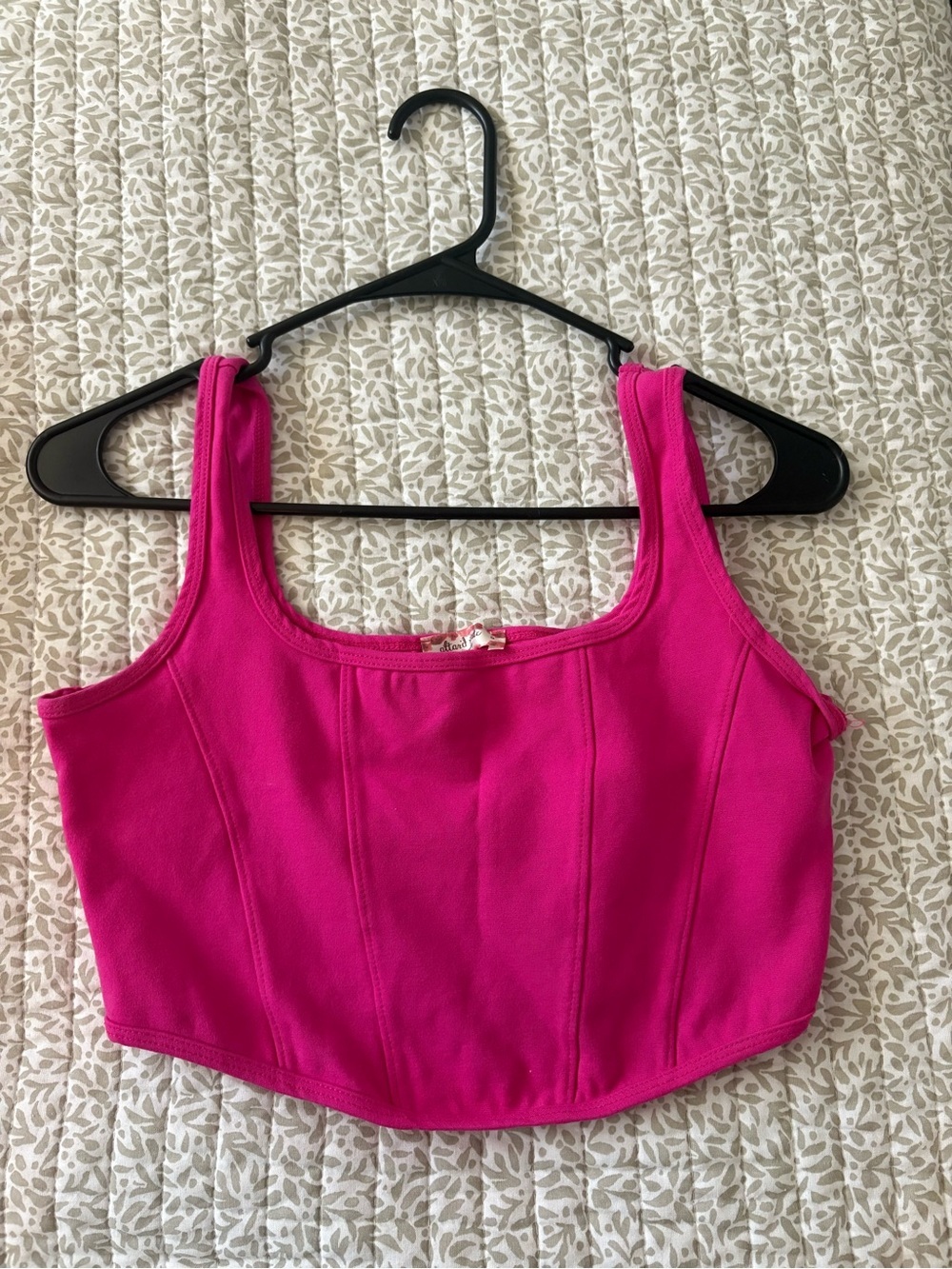 Altar'd State Hot Pink Square Neck Crop Tank